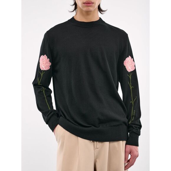 Men's Simone Rocha Carnation Jumper Sweater in Silk Wool Size Large - Picture 3 of 7